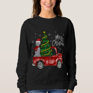 Sweatshirt Mignonne Weimaraner Chien Camion Joyeux Noël Chien