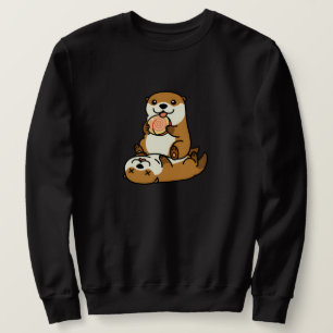 Sweatshirt Mignons loutres avec friandise sucette animal de d