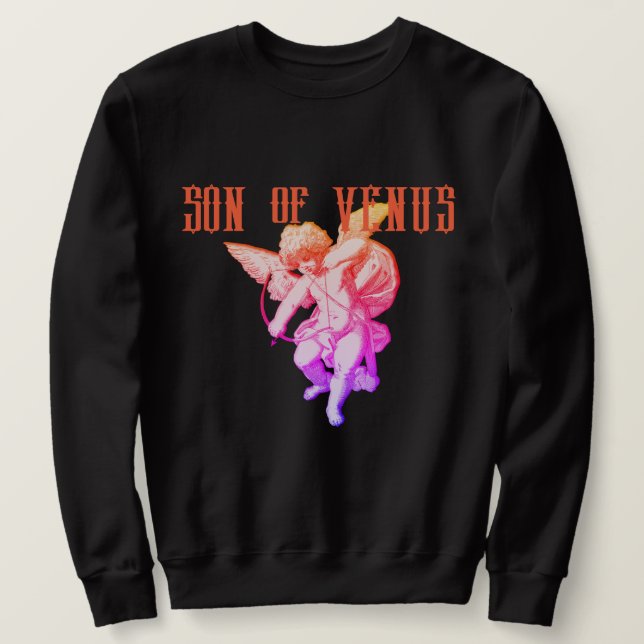 Sweatshirt Mikitiez cupide valentine angle arc-en-ciel amour  (Design devant)