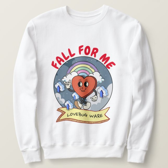 Sweatshirt Mikitiez personnalisé valentine drôle lovebug logi (Design devant)