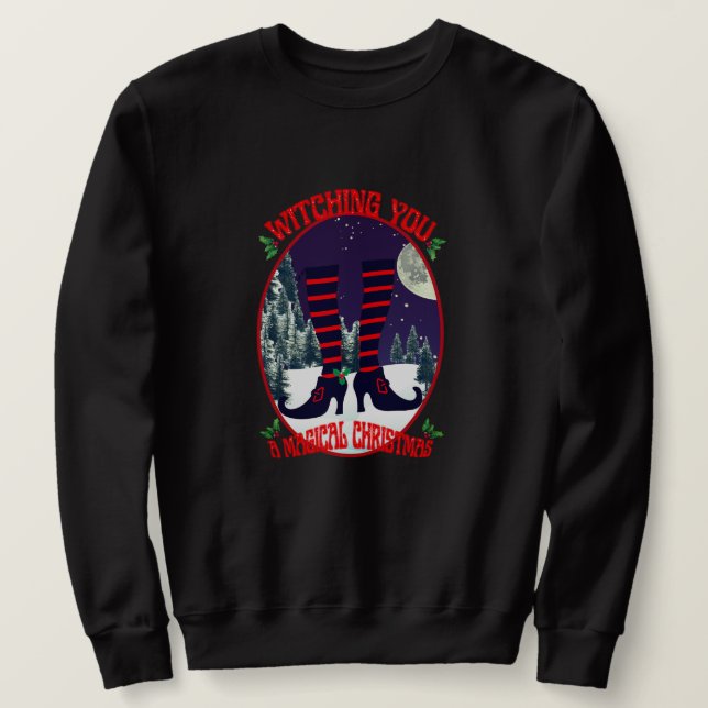 Sweatshirt Mikitiez sorcière magique saint christmasnight pèr (Design devant)
