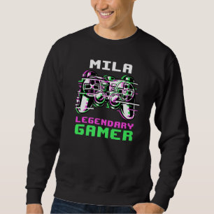 Sweatshirt Mila Gamer Légendaire Personnalisé