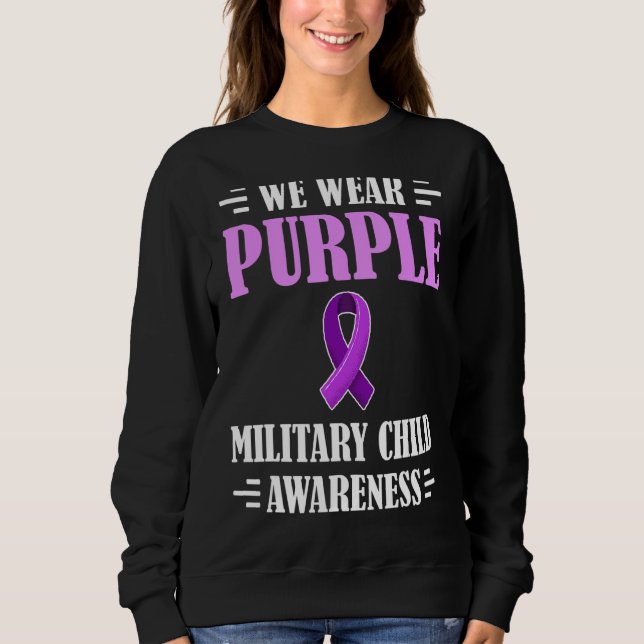 Sweatshirt Militaire Mois Enfant Pourpre Jusqu'À Nous 1 (Devant)