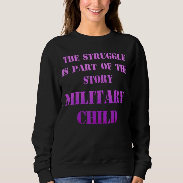 Sweatshirt Militaire Mois Violet Jusqu'à la 8e Partie (Devant)