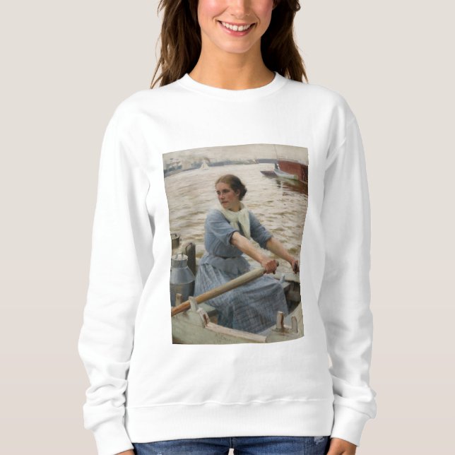 Sweatshirt Milk Maid sur un bateau à rames (par Albert Edelfe (Devant)