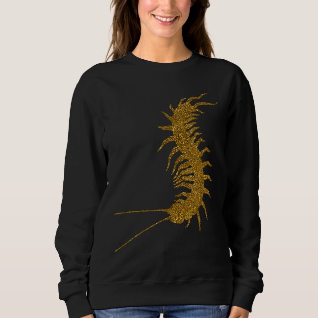 Sweatshirt Mille-pattes pour femme fille arthropode ver astic (Devant)