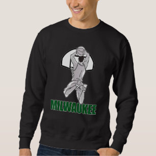 Sweatshirt Milwaukee Basketball B-Ball City Wisconsin State -