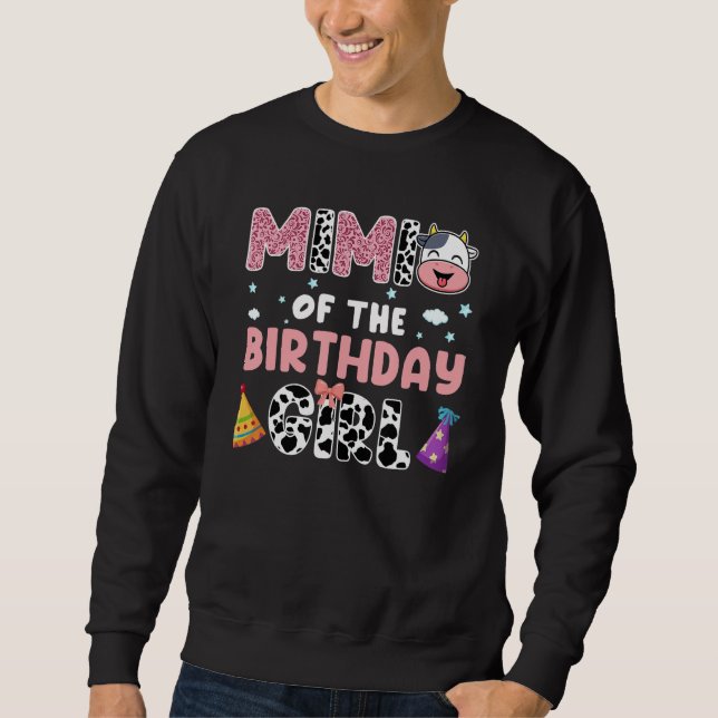 Sweatshirt Mimi Of The Birthday Girl Farming Barnyard Birthda (Devant)