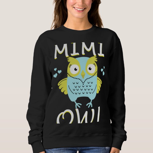Sweatshirt Mimi Owl Cute Grandma Owl (Devant)