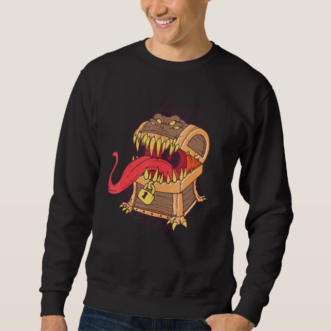 Sweatshirt Mimic Dice Chest D20 Trésor Tabletop Jeu Rpg G (Devant)