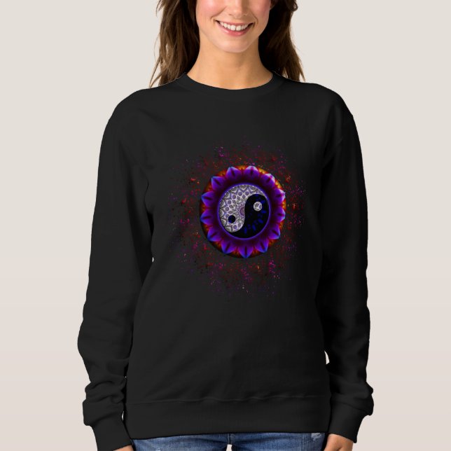 Sweatshirt Mindfulness Yin And Yang Cosmic Zen Stylish Yoga W (Devant)