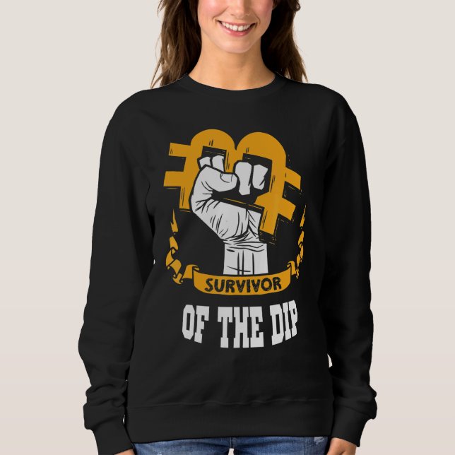 Sweatshirt Mineur Bitcoin Commerçant Crypto Investisseur Btc  (Devant)