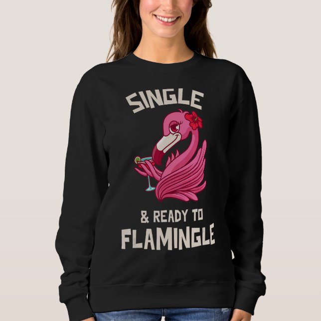 Sweatshirt Mingle De Flamant rose Flirté Simple Et Prêt À Fla (Devant)