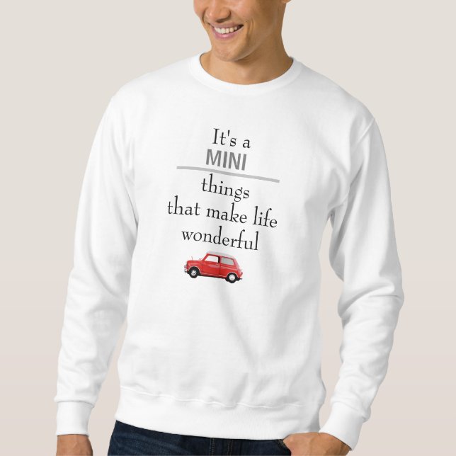 Sweatshirt Mini Cooper Rot Mini Things (Devant)