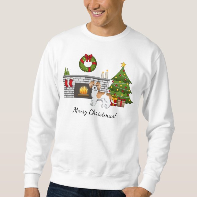 Sweatshirt Mini Goldendoodle abricot et blanc - Chambre de No (Devant)