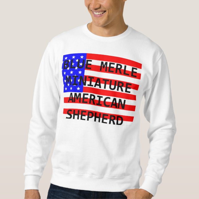 Sweatshirt mini nom australien sur le merle de bleu de (Devant)