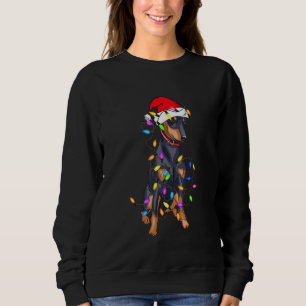 Sweatshirt Miniature Pinscher Chien Décor clair Chien de Noël