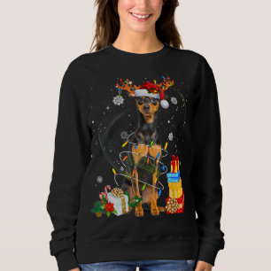 Sweatshirt Miniature Pinscher sapin de Noël Light Pyjama Chie
