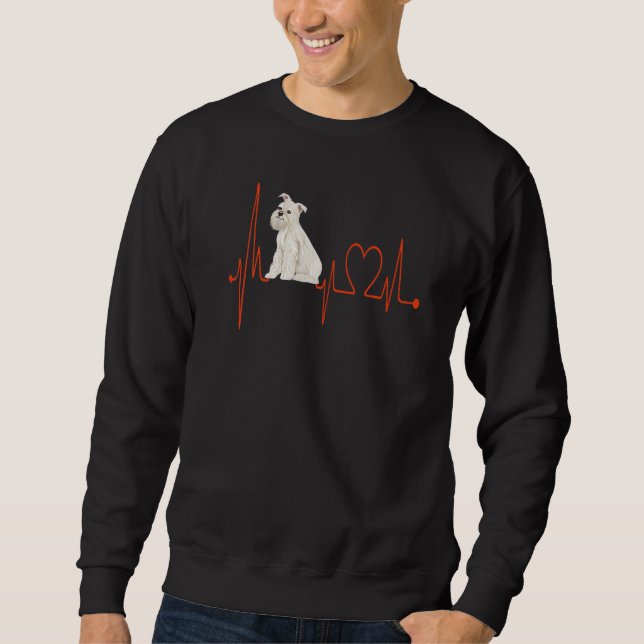 Sweatshirt Miniature Schanauzer Dog Heartbeat EKG My Dogs Are (Devant)