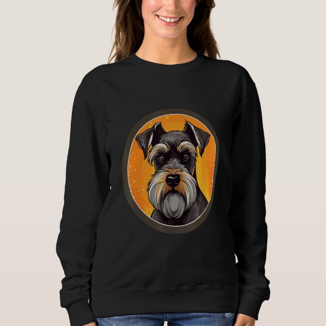 Sweatshirt Miniature Schnauzer Dog Breed with  Design (Devant)