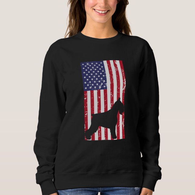 Sweatshirt Miniature Schnauzer Patriotic All American USA Fla (Devant)