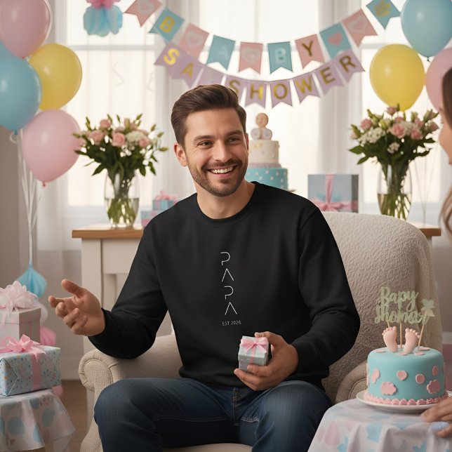 Sweatshirt Minimalist Dad to Be Shirt | Modern New Father2026 (Créateur téléchargé)