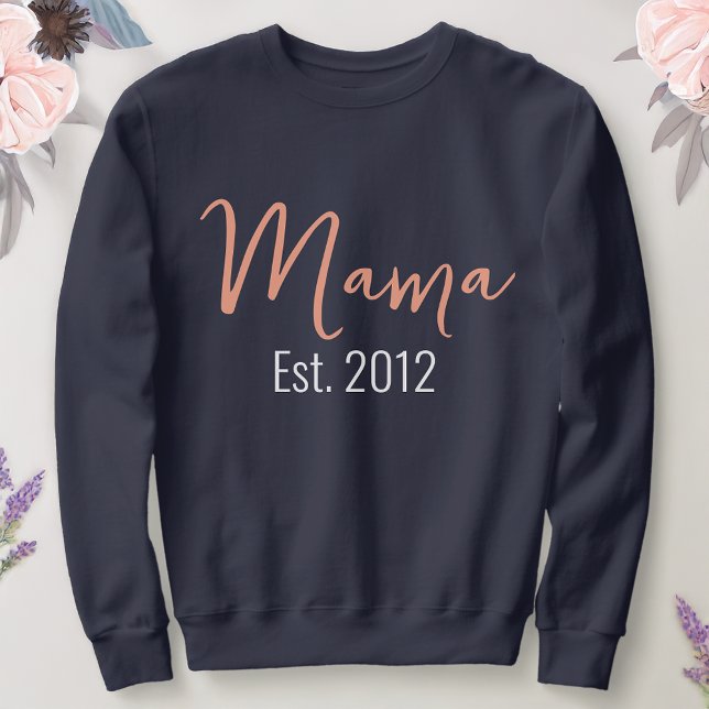 Sweatshirt Minimaliste MAMA est année mère garde (Créateur téléchargé)