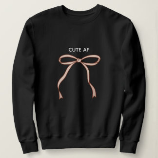 Sweatshirt Minimaliste Ruban à nœud rose Coquette AF adorable