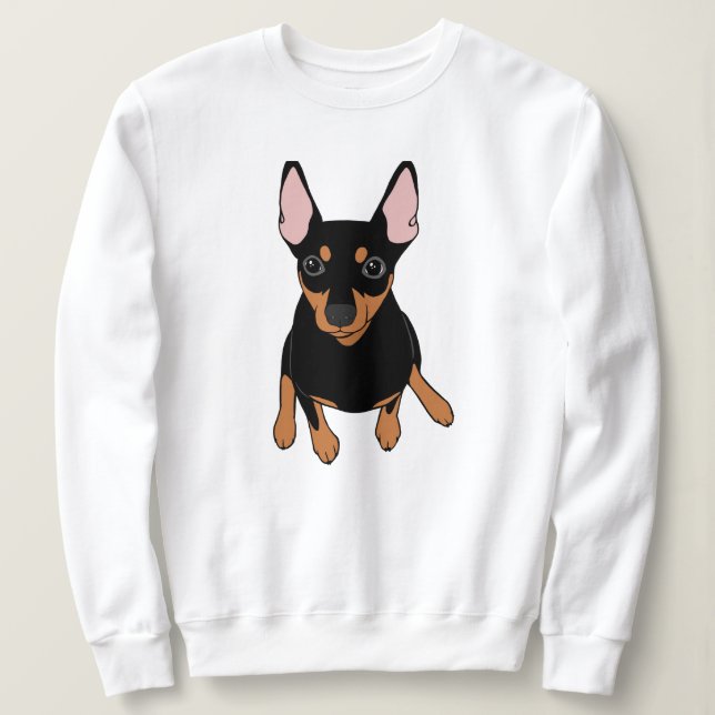 Sweatshirt minimum de Pin de Pinscher miniature (Design devant)