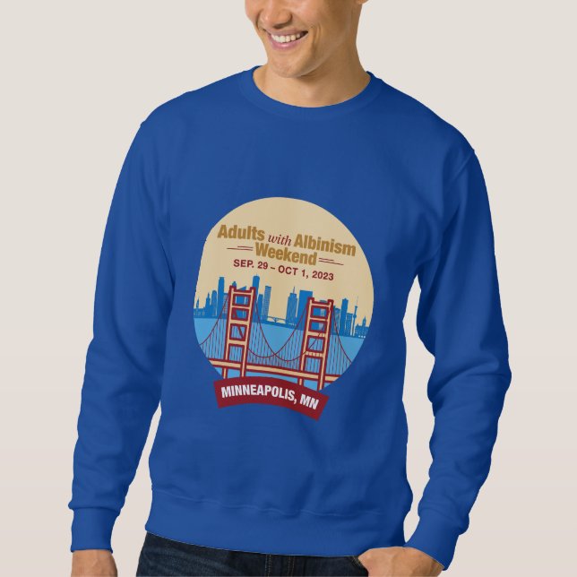 Sweatshirt Minneapolis Fourre-tout pour adultes avec albinism (Devant)