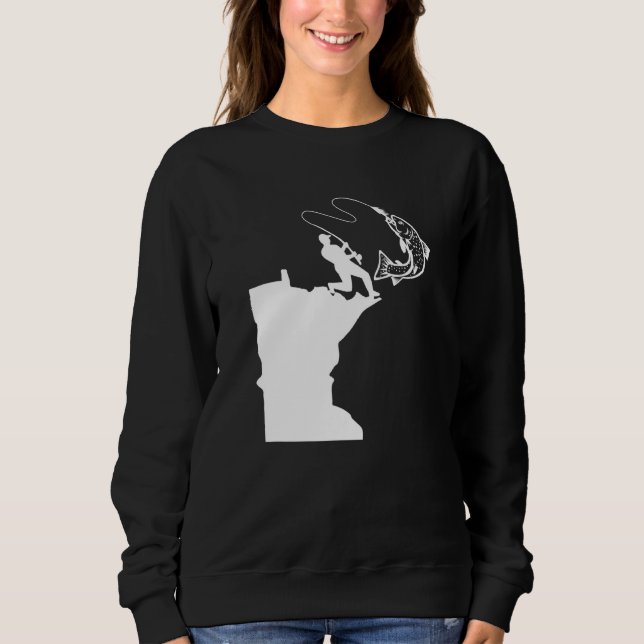 Sweatshirt Minnesota Pêche Homme Amour À Poisson (Devant)