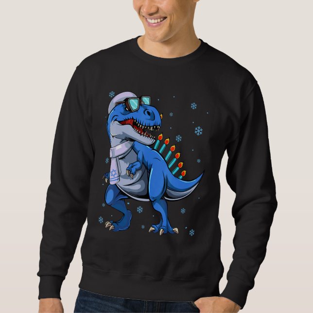 Sweatshirt Minorasaurus Rex Shirt T Rex Dinosaur Hanoukka pou (Devant)