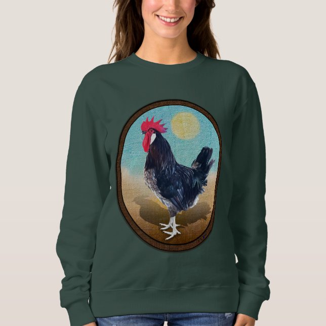 Sweatshirt Minorque Rooster Vintage Oval (Devant)