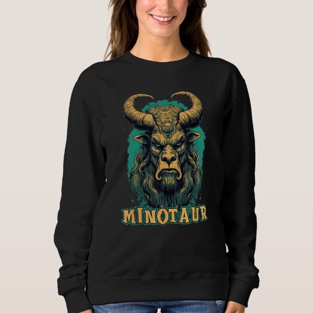 Sweatshirt Minotaur Retro Vintage Greek Mythology Graphic 1 (Devant)