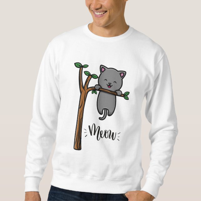 SWEATSHIRT MINOU CHAT DANS L'ARBRE (Devant)