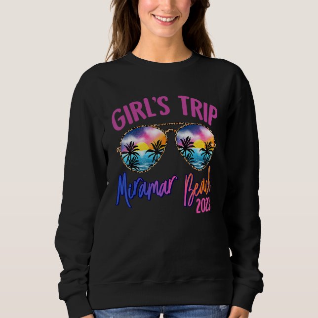 Sweatshirt Miramar Beach 2023 Girls Trip Sunglasses Summer Gi (Devant)