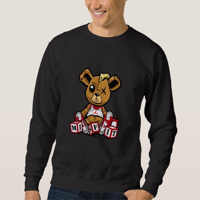 Sweatshirt Misift Teddy Tee Pour Basket Love J Ordan Fire Red (Devant)