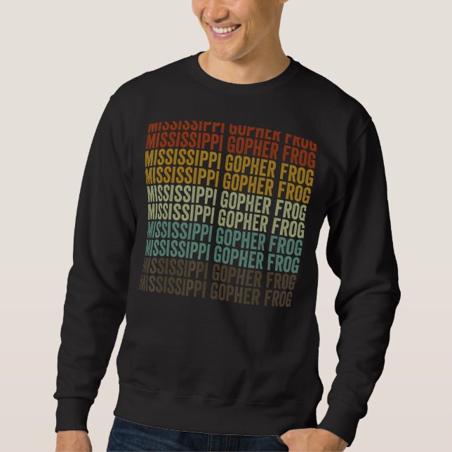 Sweatshirt Mississippi Gopher Frog Amphibian Retro (Devant)