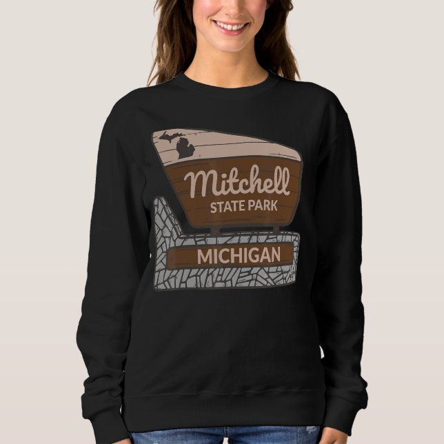 Sweatshirt Mitchell State Park Michigan MI Affiche de bienven (Devant)