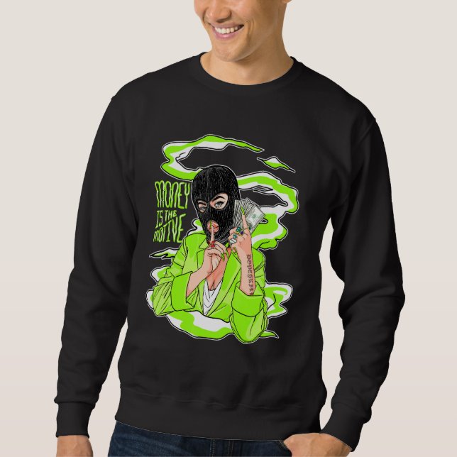 Sweatshirt Mitm Graphic Tee Match Jordan 6 Electric Green (Devant)