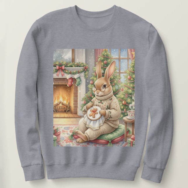 Sweatshirt Mme Stitchy à Noël  (Design devant)