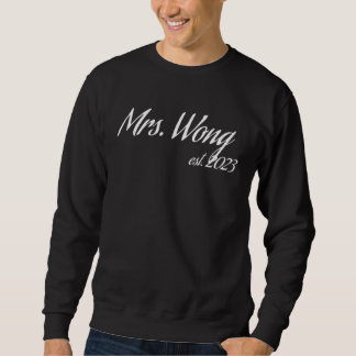 Sweatshirt Mme WONG 2023 nouvelle mariée douche de mariage nu