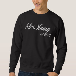 Sweatshirt Mme YOUNG 2023 nouvelle mariée douche de mariage n