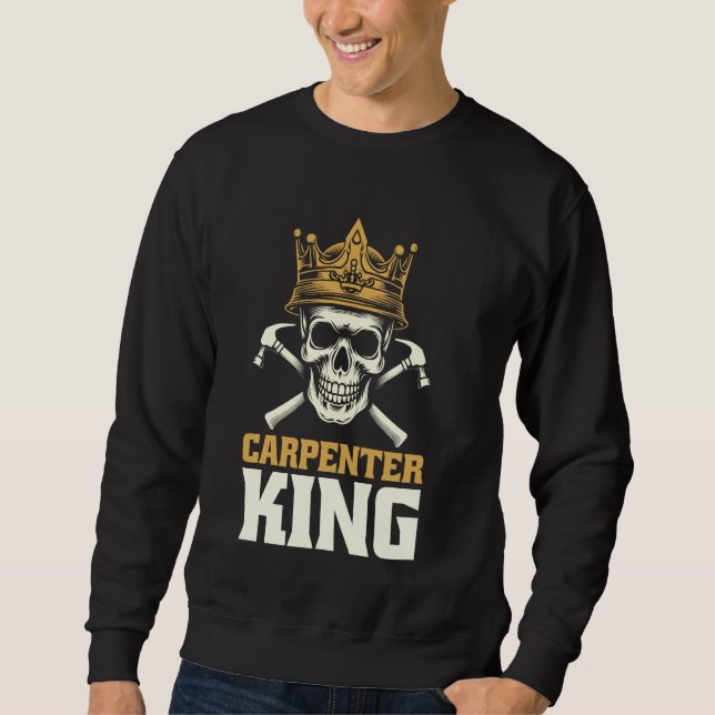 Sweatshirt Mobilier crâne de charpentier - Carpentier de menu (Devant)