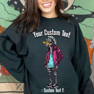 Sweatshirt Mode Animale Zèbre Élégant et Drôle