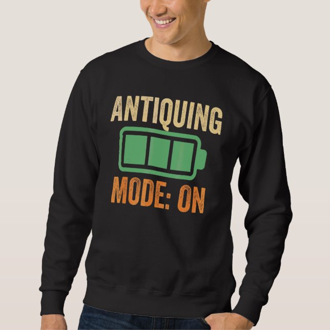 Sweatshirt Mode Antiquage sur conception de batterie (Devant)