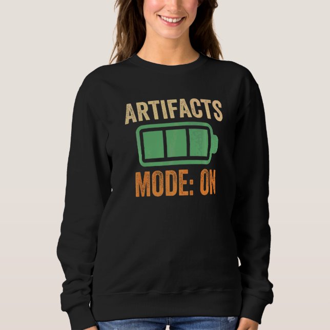 Sweatshirt Mode Artefacts Sur Batterie (Devant)