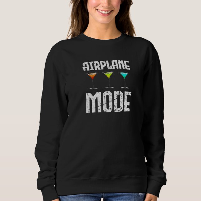 Sweatshirt Mode Avion En Vacances Vacances Vacances Boissons  (Devant)