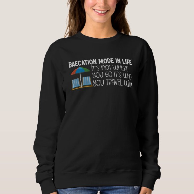Sweatshirt Mode Baecation Vacances en Croisière Couples Ba (Devant)