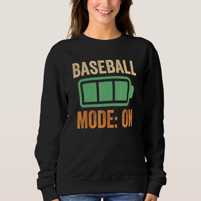 Sweatshirt Mode baseball sur la conception de la batterie (Devant)